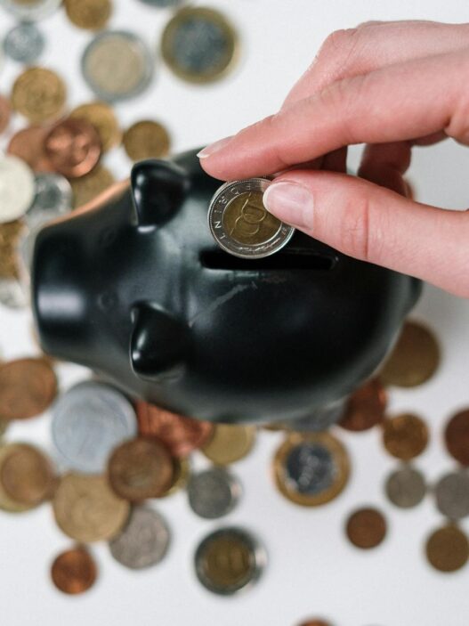 Person reviewing financial documents at a credit union
