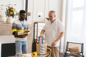 Neighbors giving away secondhand household items for free