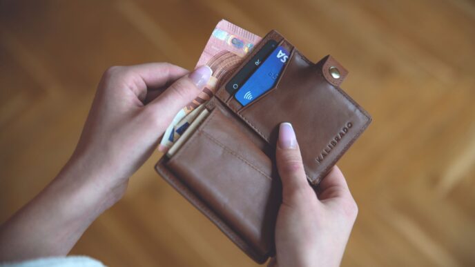 A credit card and cash representing cash-back rewards earned on everyday spending