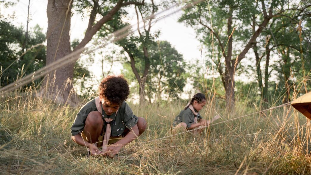 Kids playing outdoors at a summer day camp