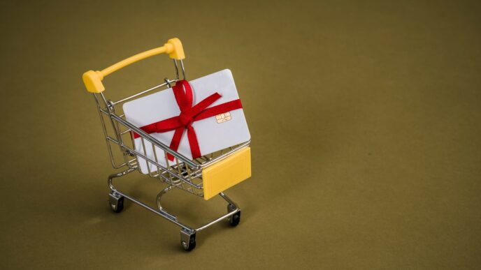 Gift cards fanned out, illustrating how buying discounted gift cards saves money on everyday spending