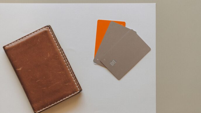 A wallet and bank cards used to manage a second checking account for budgeting
