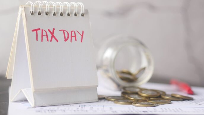 Coins in a savings jar beside a calendar, illustrating how to automate savings on payday in 2026