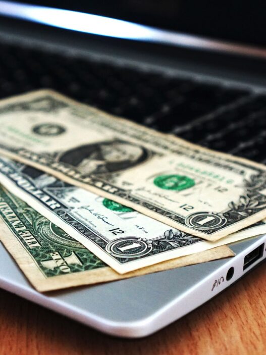 Person reviewing automatic bill payments on a laptop
