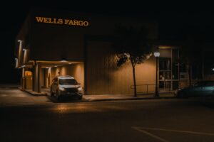 Exterior of a local bank branch building