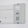 Home electricity meter and utility bill paperwork
